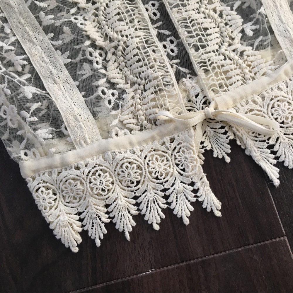 ❤️💚✨HOST PICKED✨ Ivory Lace Jacket - Picture 4 of 6